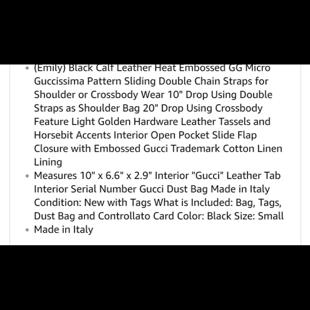 LIKE NEW EMILY GUCCISSIMA MINI SHOULDER BAG - Picture 7 of 8